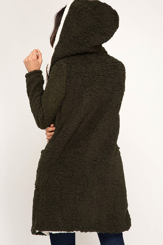 Sherpa Hooded Coat