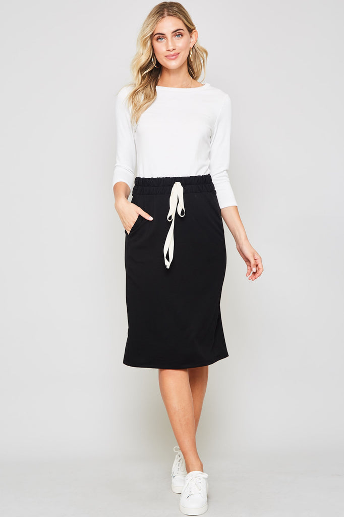 The Daily Black Jersey Skirt