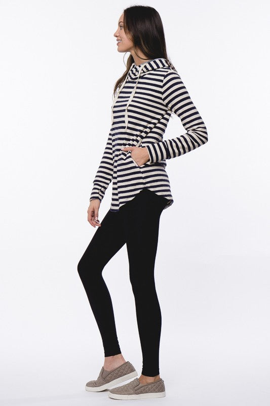 Clara Striped Terry Hoodie