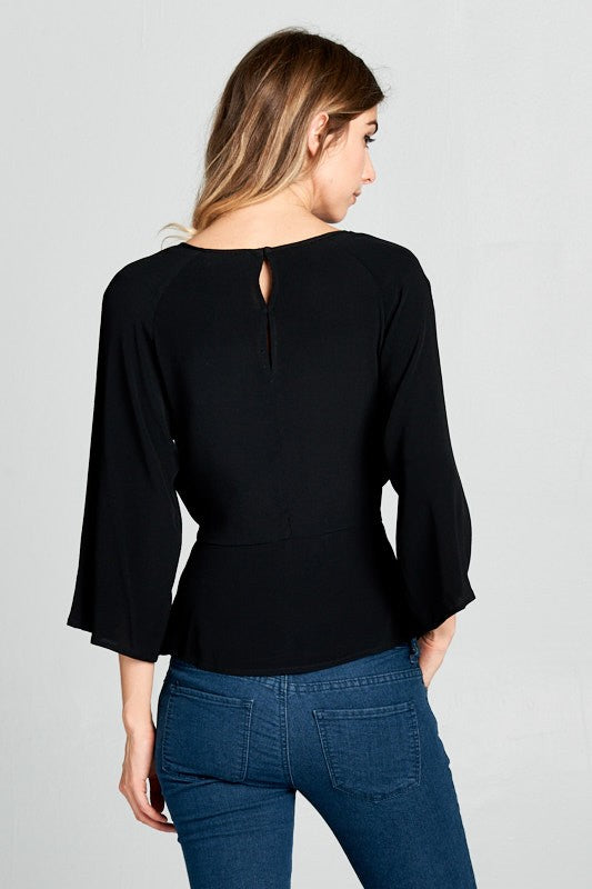 Knot Dressy Top in Black