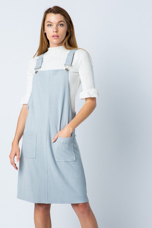 Carlynn Overall Dress in Sky