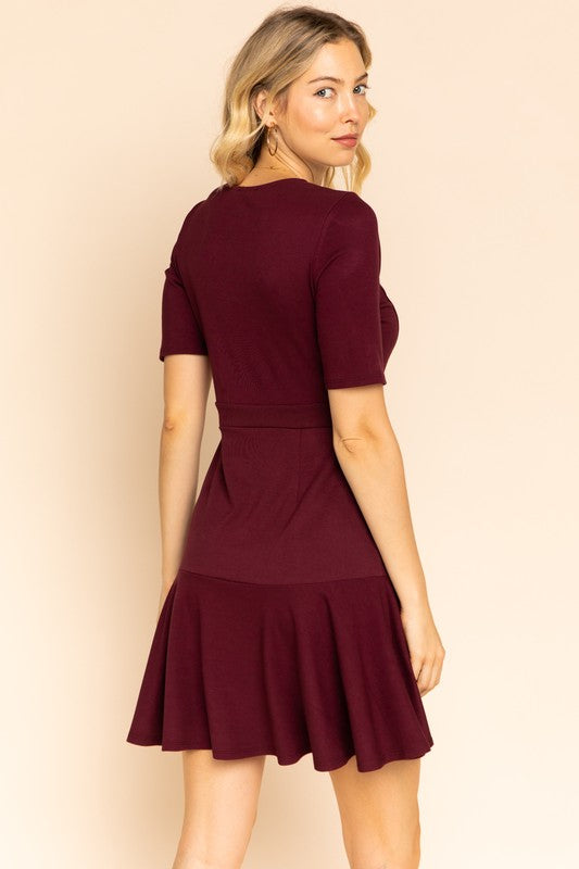 Leana Classy A-Line Dress in Petite