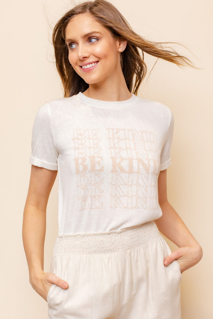 "Be Kind" Knit Graphic Tee