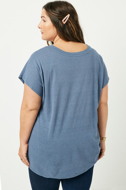 Side Drawstring Tee in Plus