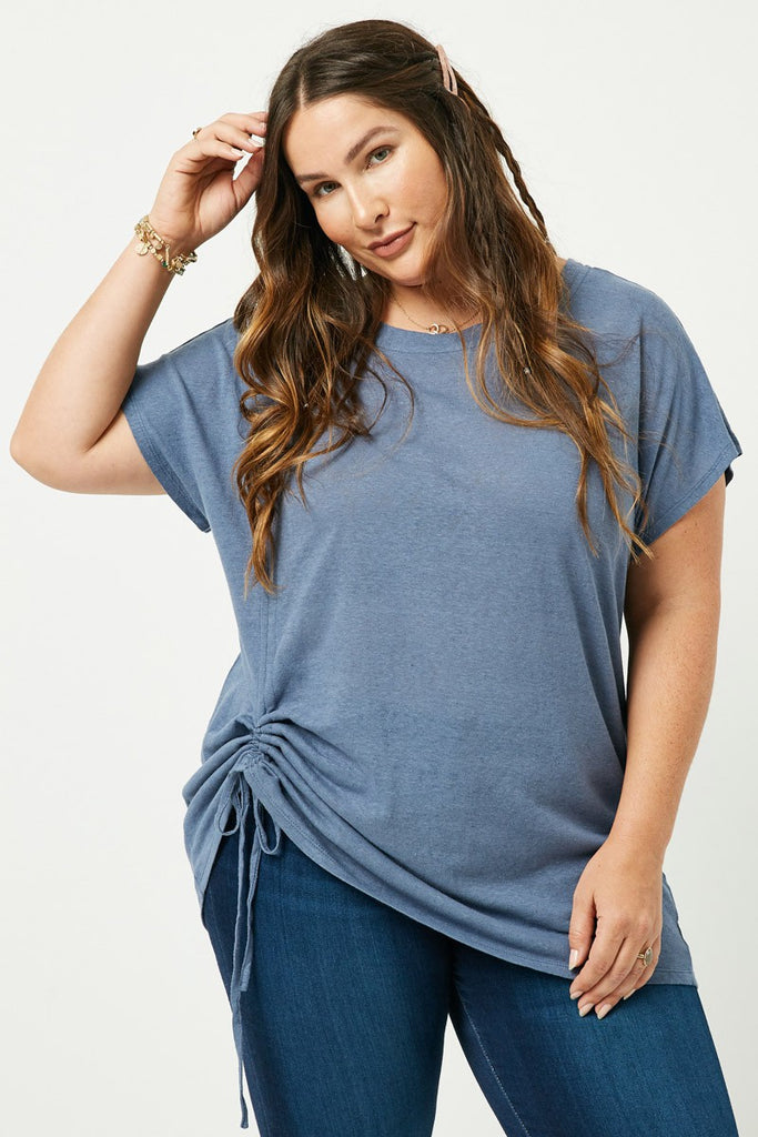 Side Drawstring Tee in Plus