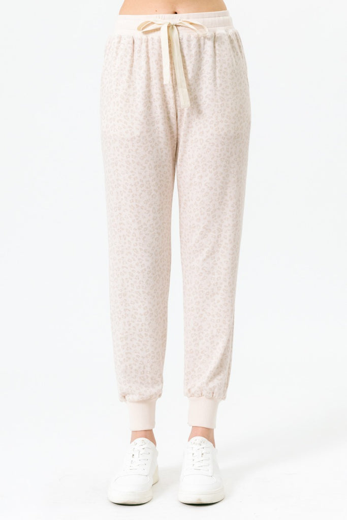 Rest Easy Leopard Joggers
