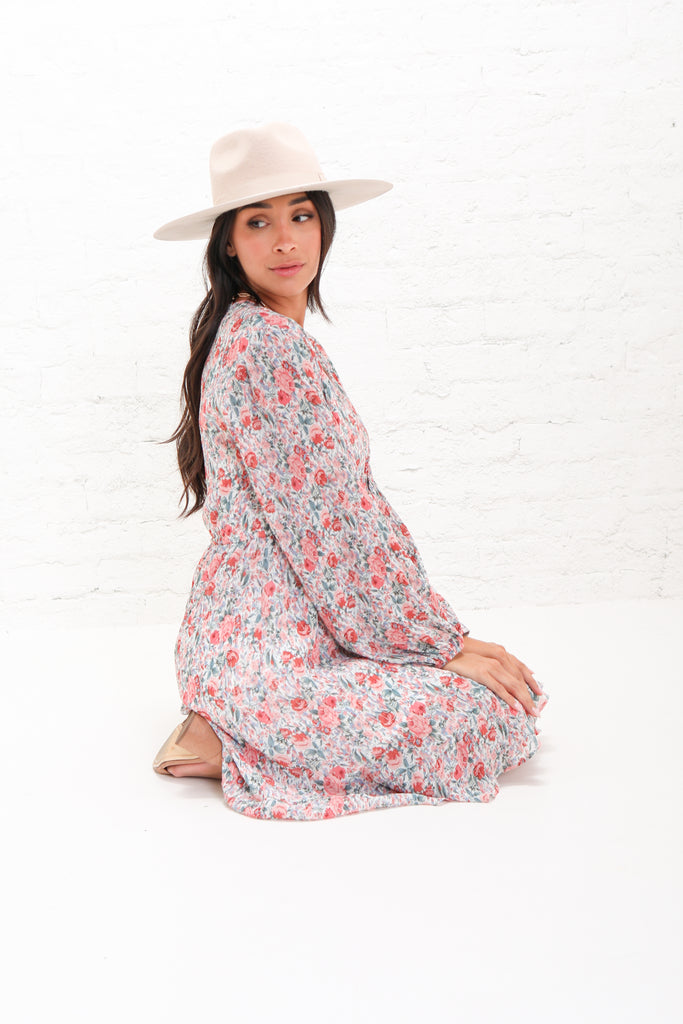 Lucia Pleated Dress in Retro