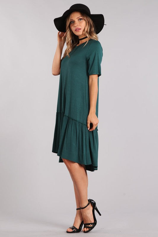 Aliyah Tiered Solid Dress