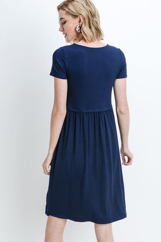 Bailey Loose Shift Dress in Navy