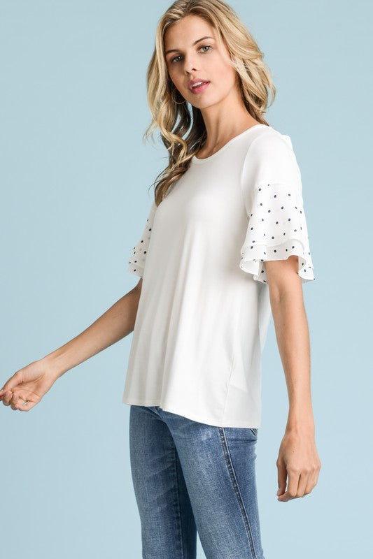 Taliah Polka Dot Loose Tee
