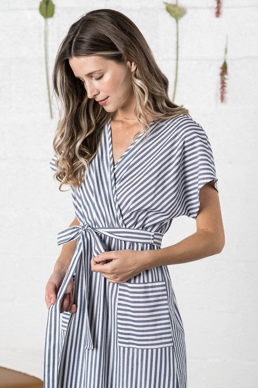 Taliah Striped Maxi Dress