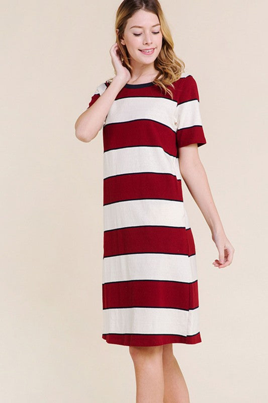 Tennis Tee Dress in Burgundy
