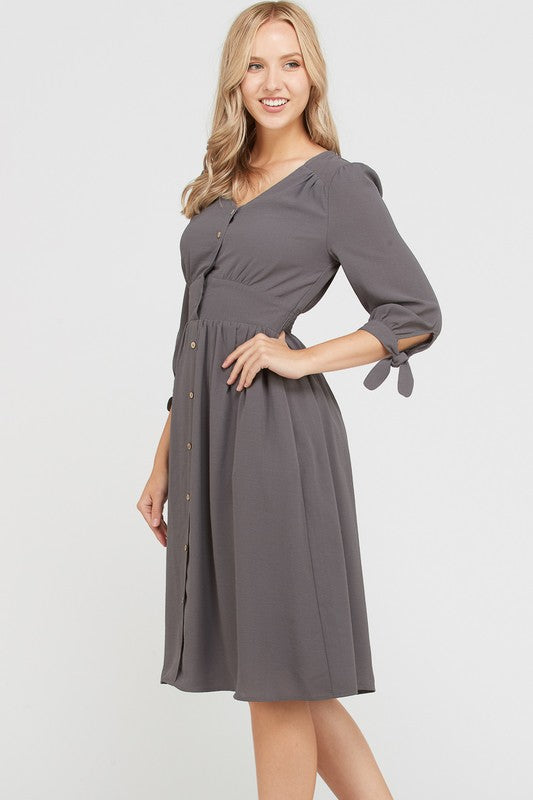 Sadie Button Midi Dress