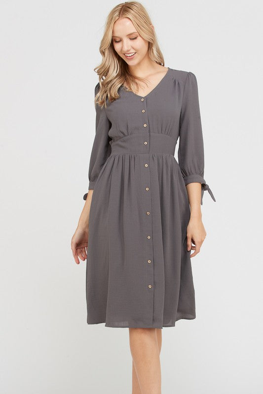 Sadie Button Midi Dress