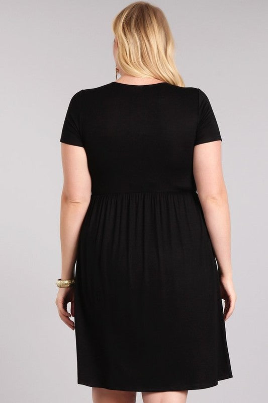Tara Basic Baby Doll Dress PLUS Size
