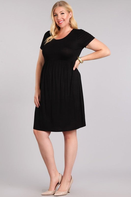 Tara Basic Baby Doll Dress PLUS Size