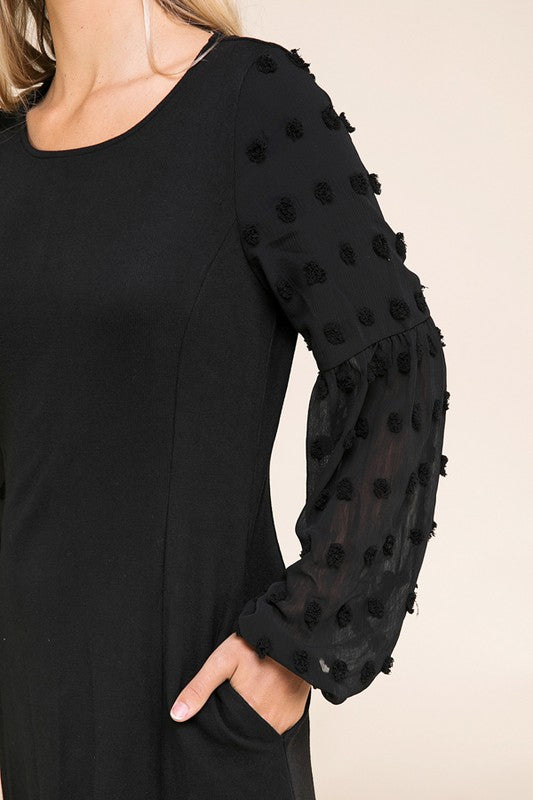 Priya Swiss Dot A-Line Dress