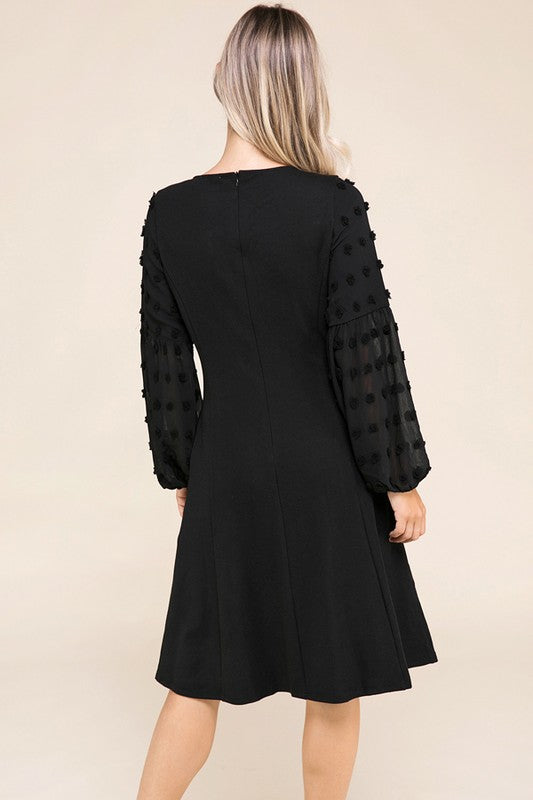 Priya Swiss Dot A-Line Dress