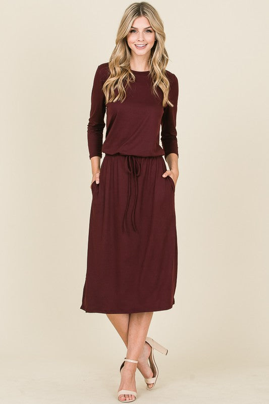 Sierra Basic Midi Dress