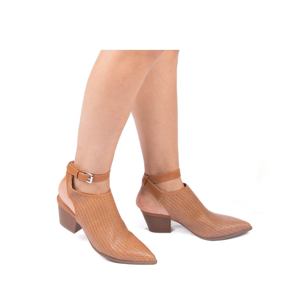 West Livin' Open Heel Bootie in Tan