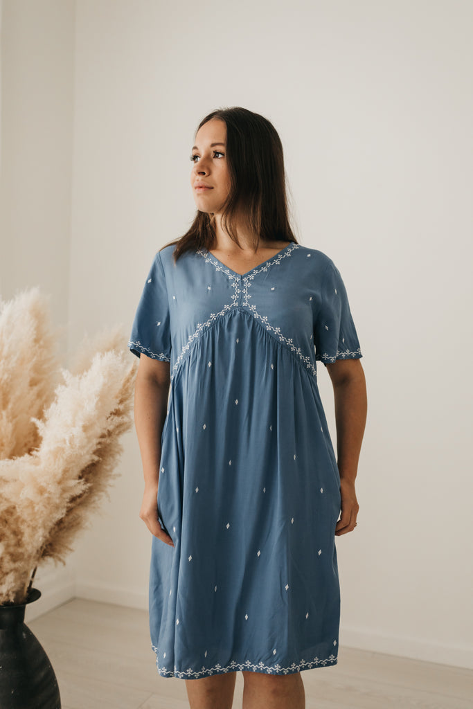 Sweet Caroline Soft Embroidered Dress (XS-XXL)
