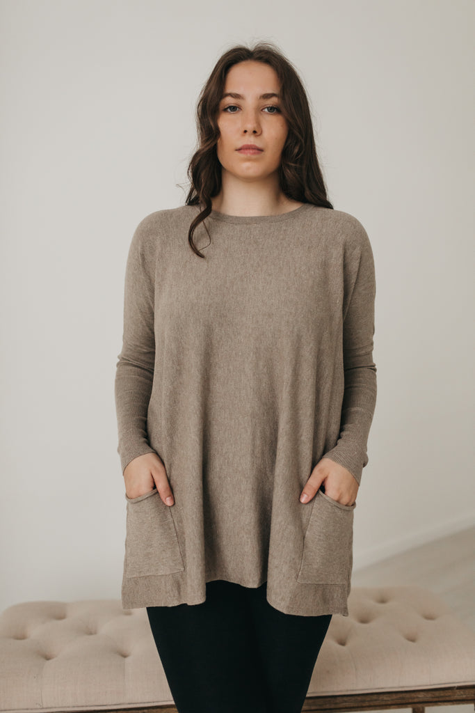 Riley Soft Pullover Sweater in Black