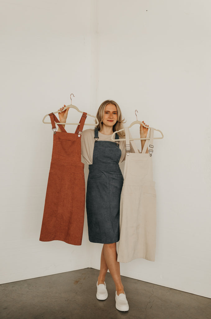 Corduroy Overall Dress (multiple colors)