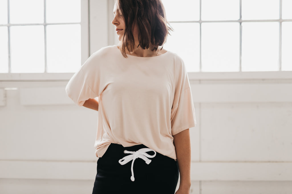Lounge Loose Tee in Blush