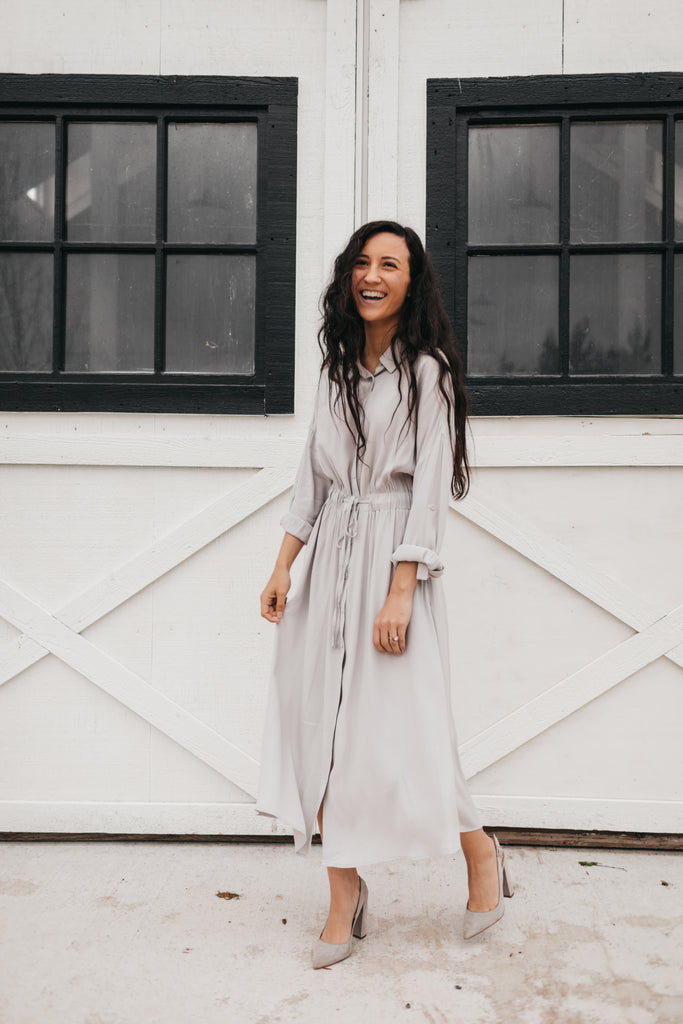 Vivian Midi Dress in Navy