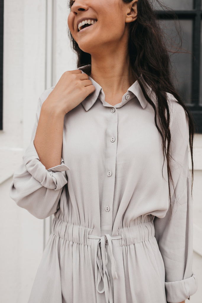 Vivian Midi Dress in Navy