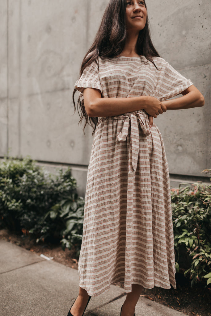 Eva Midi Dress in Khaki