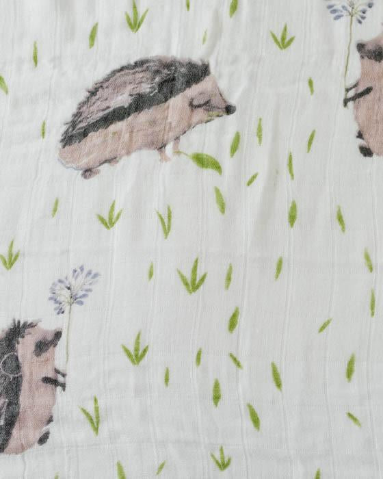 Deluxe Muslin Swaddle- Hedgehog