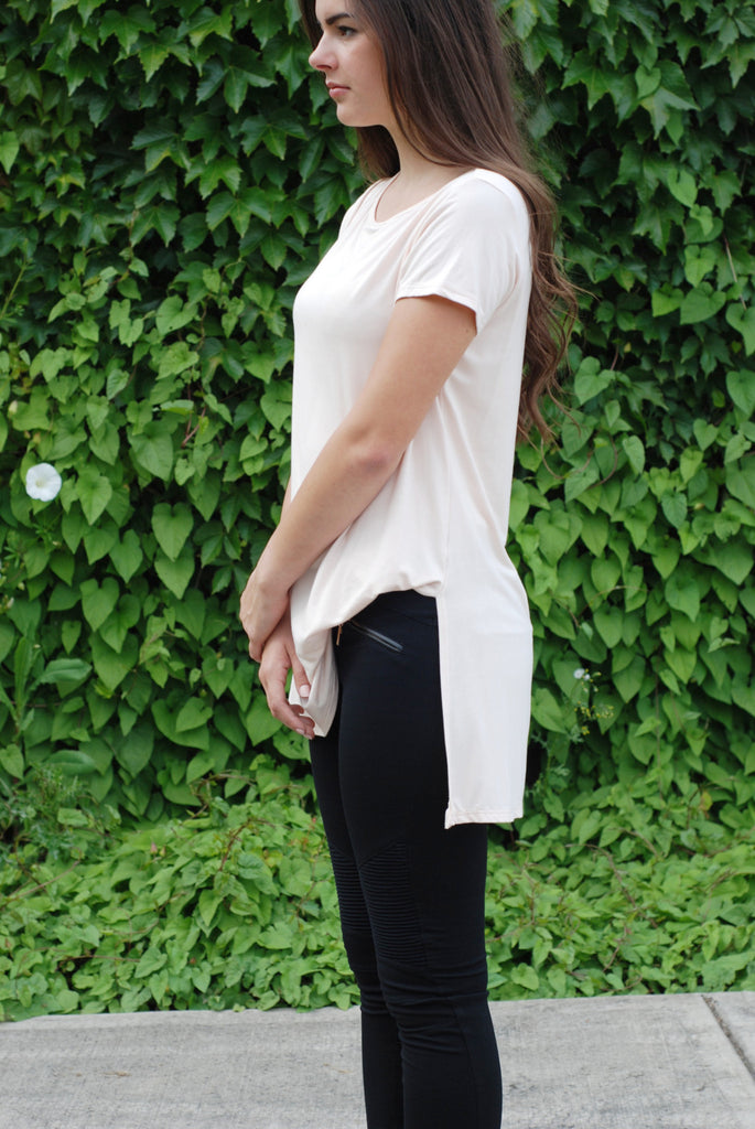 Bamboo Side-Slit Tee