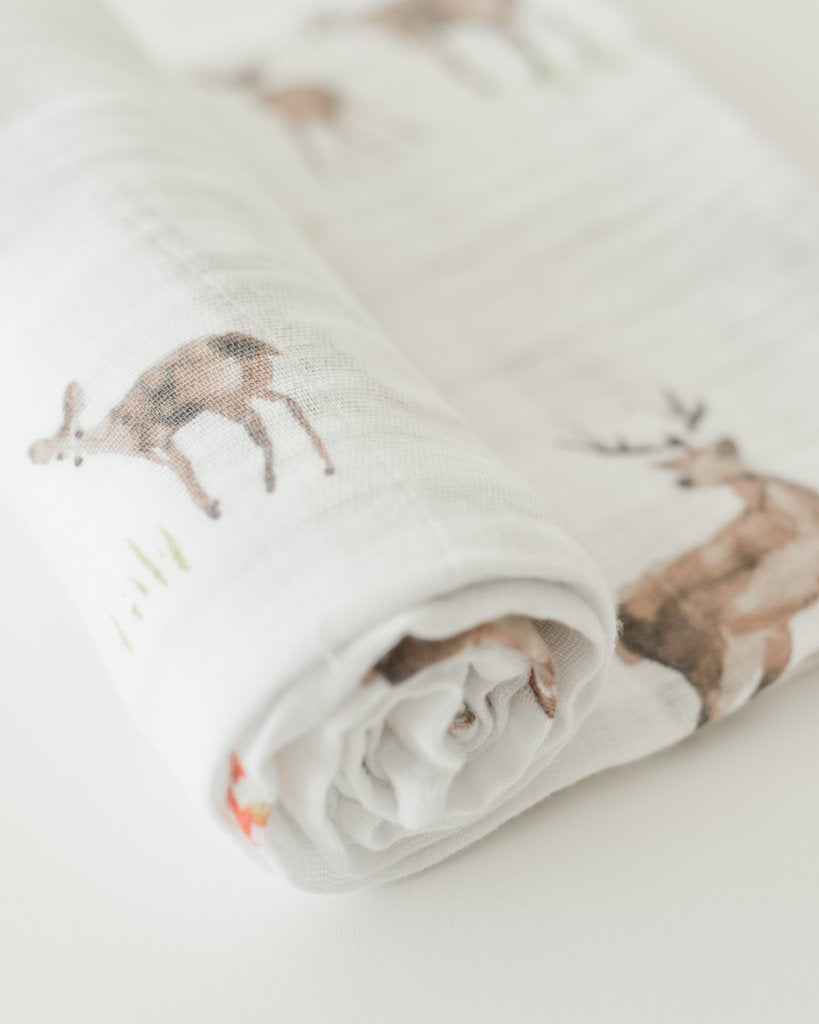 Cotton Muslin Swaddle-Oh Deer