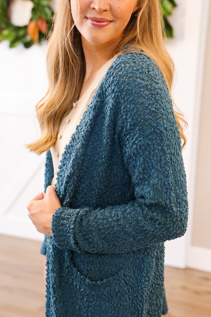 Cozy Up Cardigan in Teal