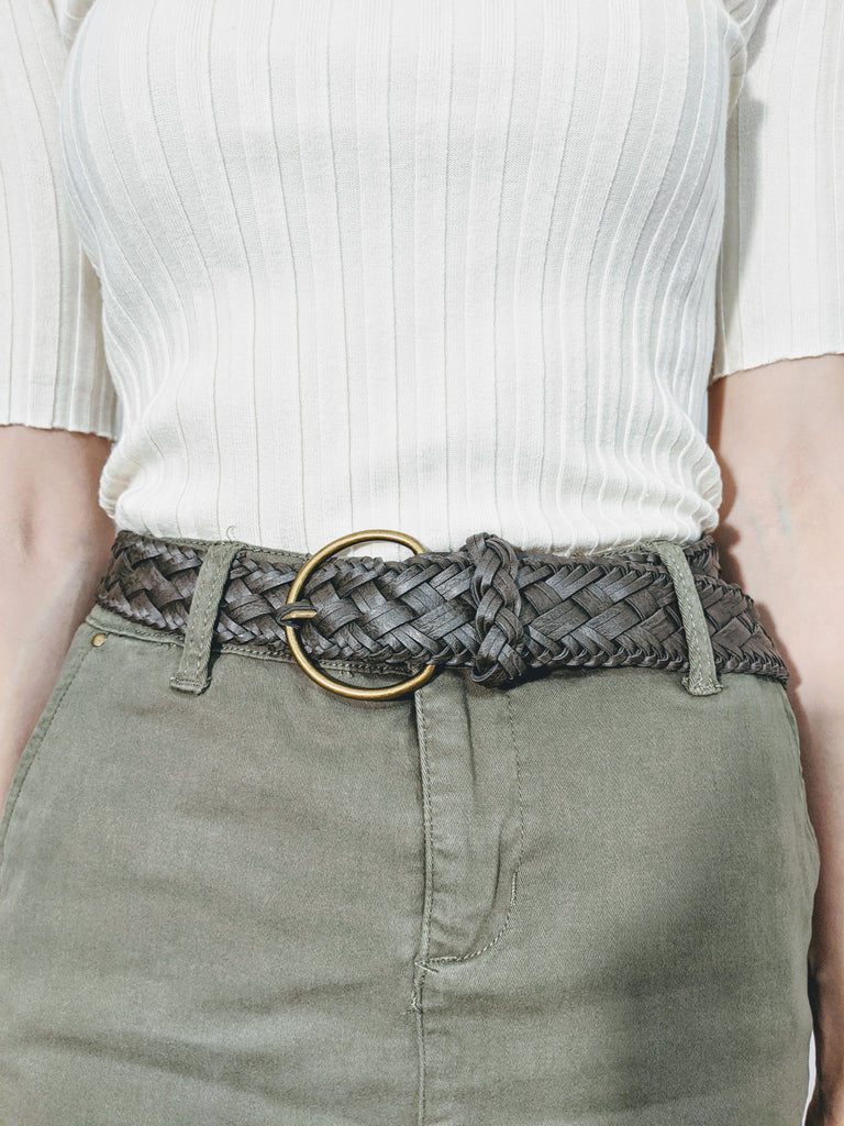 Olivia Knee Length Skirt In OLIVE