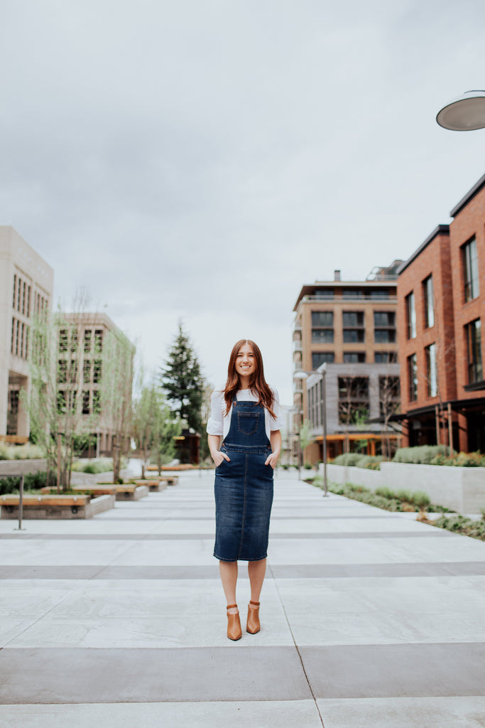 The Esther Denim Overall Dress