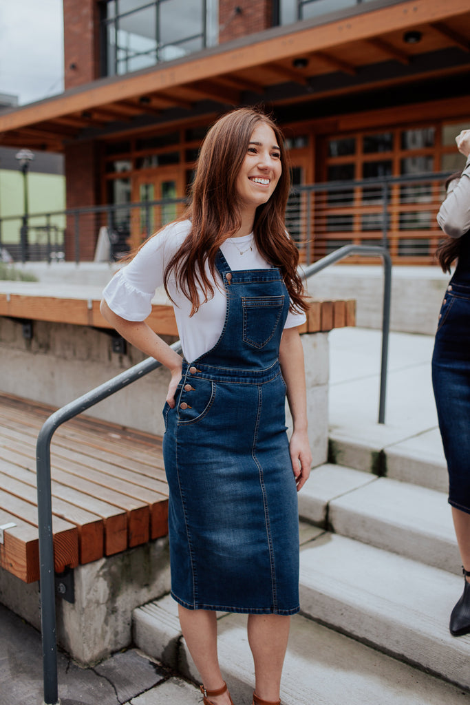 The Esther Denim Overall Dress