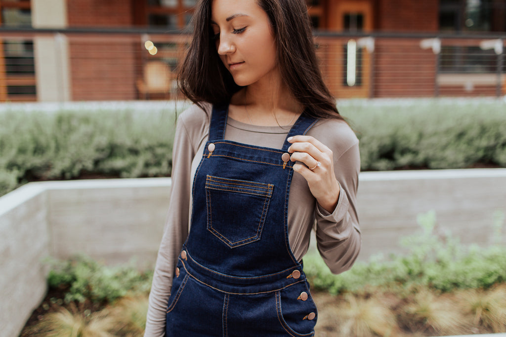 The Esther Denim Overall Dress