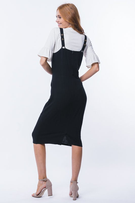 Grace Overall Dress in Black