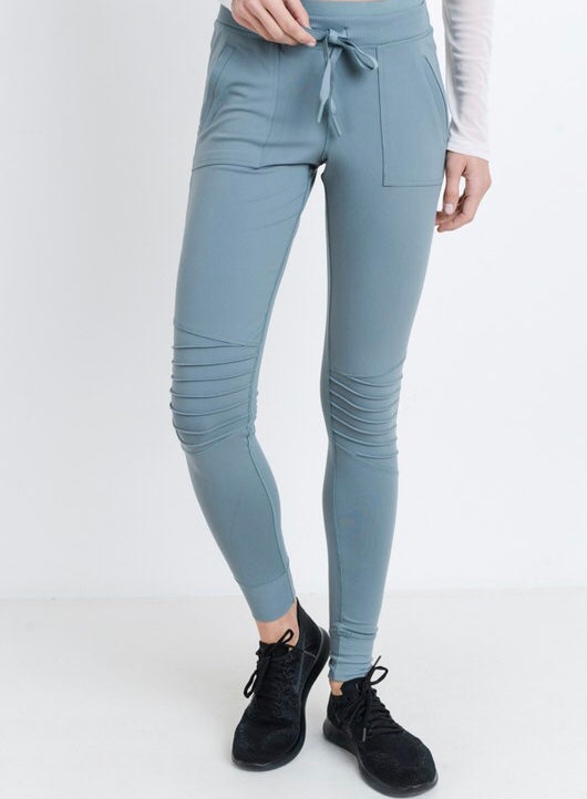 Finish Line Workout Pants in Dusty Blue
