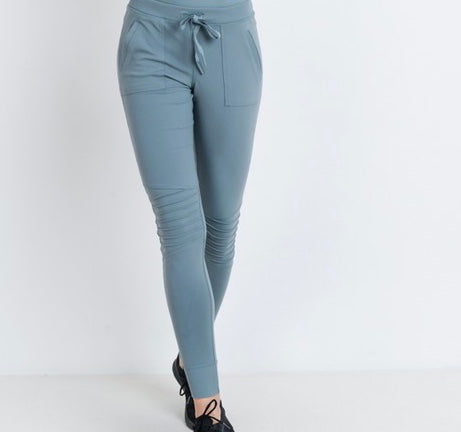 Finish Line Workout Pants in Dusty Blue
