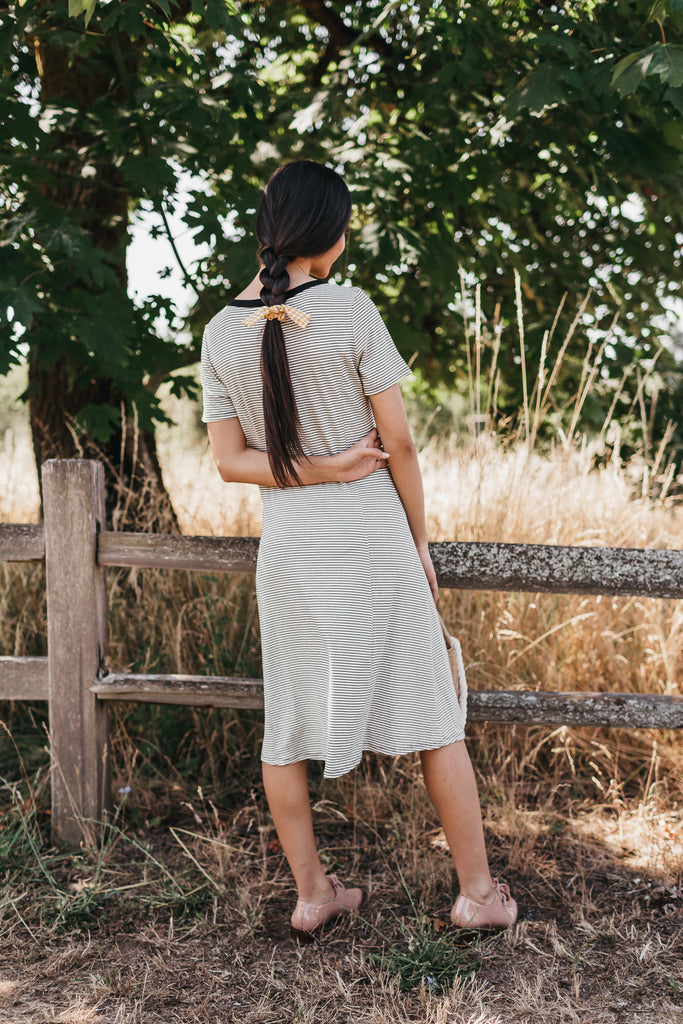 Maya Striped Tee Dress
