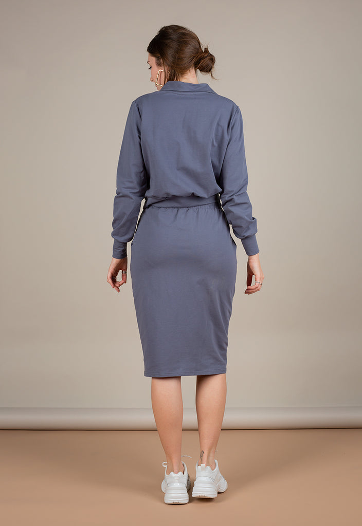 Ginger Sweater Skirt in Slate