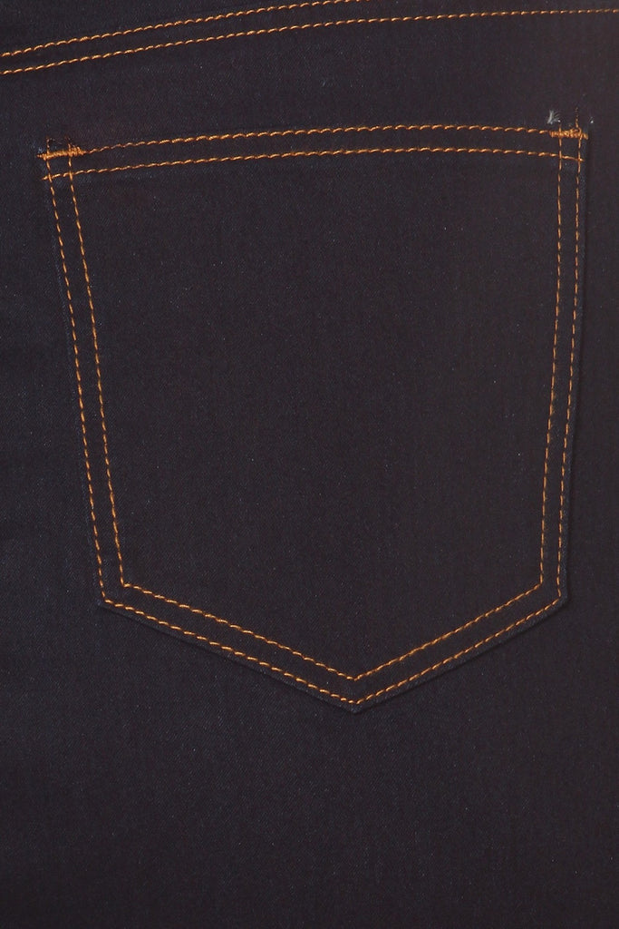 Button Knee Length Denim Skirt