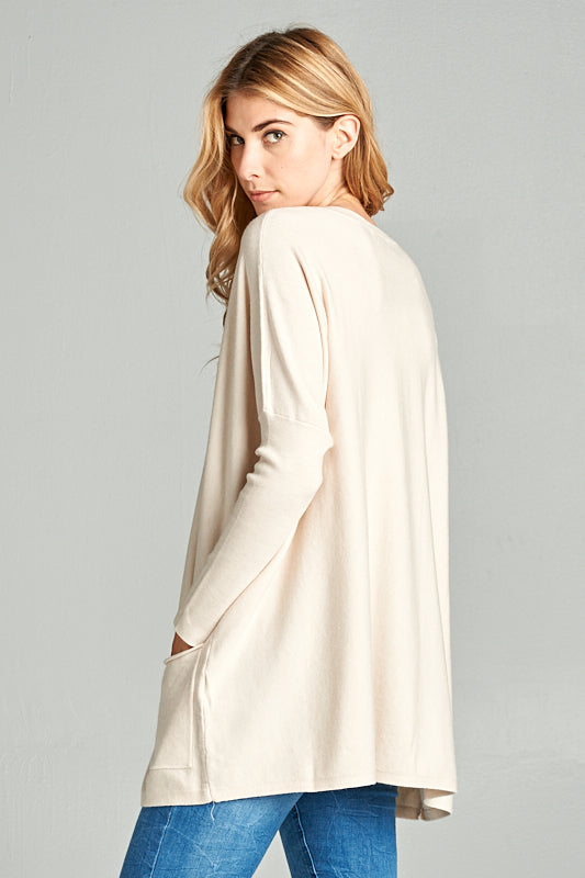 Riley Soft Pullover Sweater in Ivory