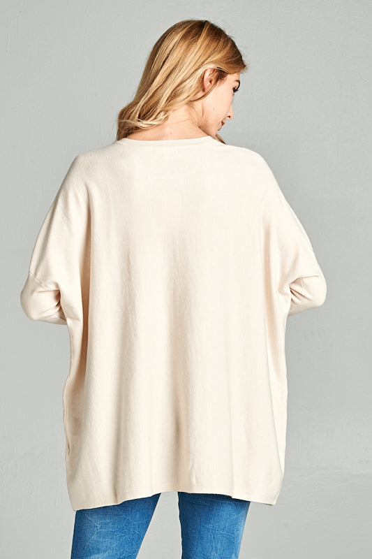 Riley Soft Pullover Sweater in Oatmeal