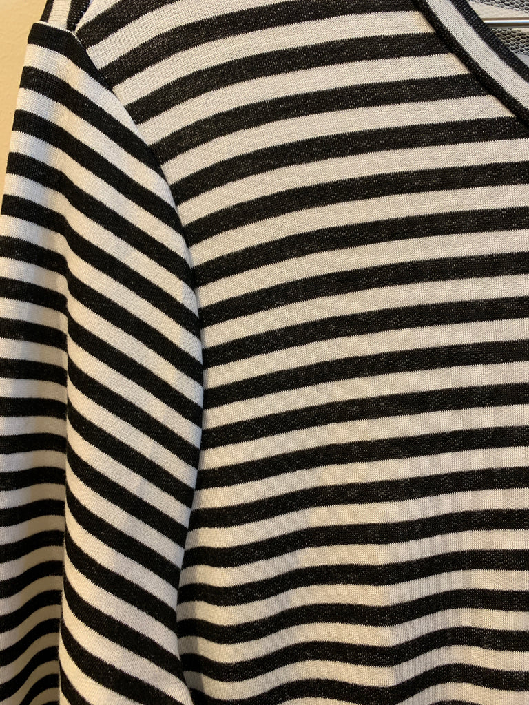 Rachel Black & White Stripe Dress in PLUS