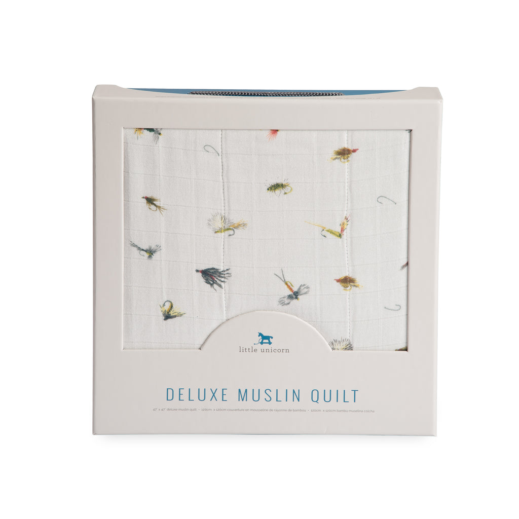 Deluxe Muslin Quilt- Gone Fishing